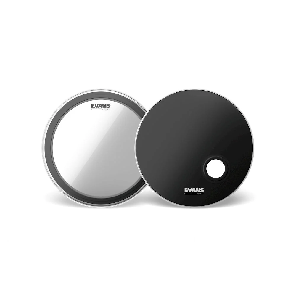 Evans - Emad System Pack - 18" Clear Bass Drumheads - Simple Ply EBP-18EMADSYS