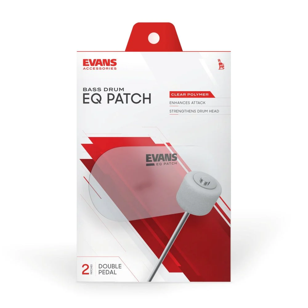 Evans - EQ Double Pedal Patch, Clear Plastic - Image 2