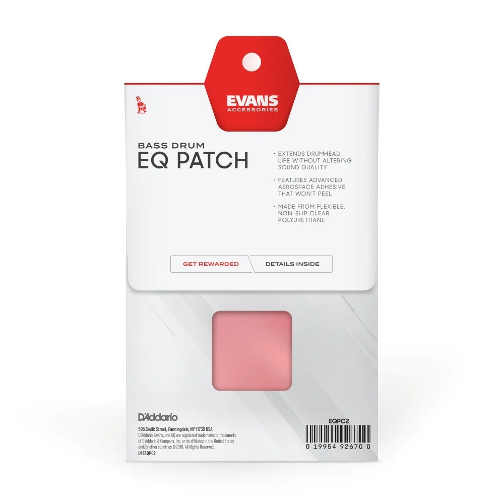 Evans - EQ Double Pedal Patch, Clear Plastic - Image 3