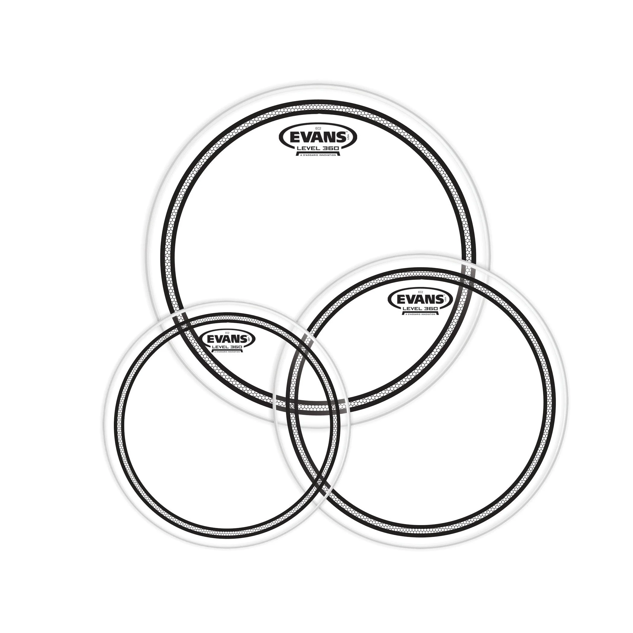 Evans - Evans EC2 Tompack - Clear - Fusion (10 inch - 12 inch - 14 inch) ETP-EC2SCLR-F - Image 2