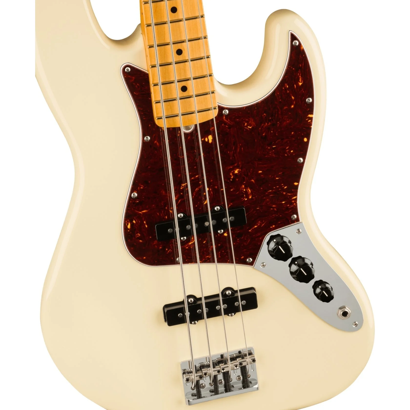 Fender - American Professional II Jazz Bass® - Maple Fingerboard - Olympic White 019-3972-705 - Image 3
