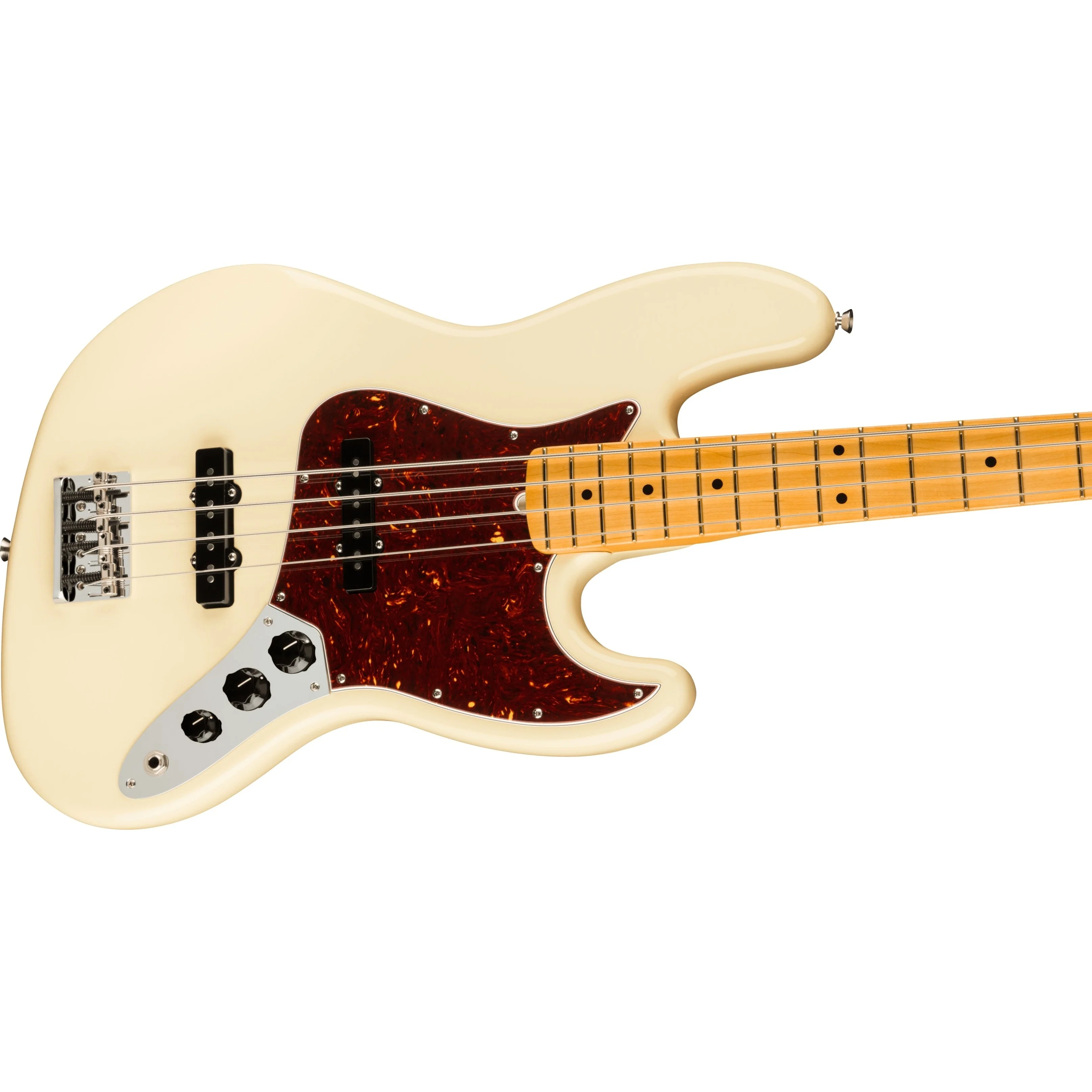 Fender - American Professional II Jazz Bass® - Maple Fingerboard - Olympic White 019-3972-705 - Image 4