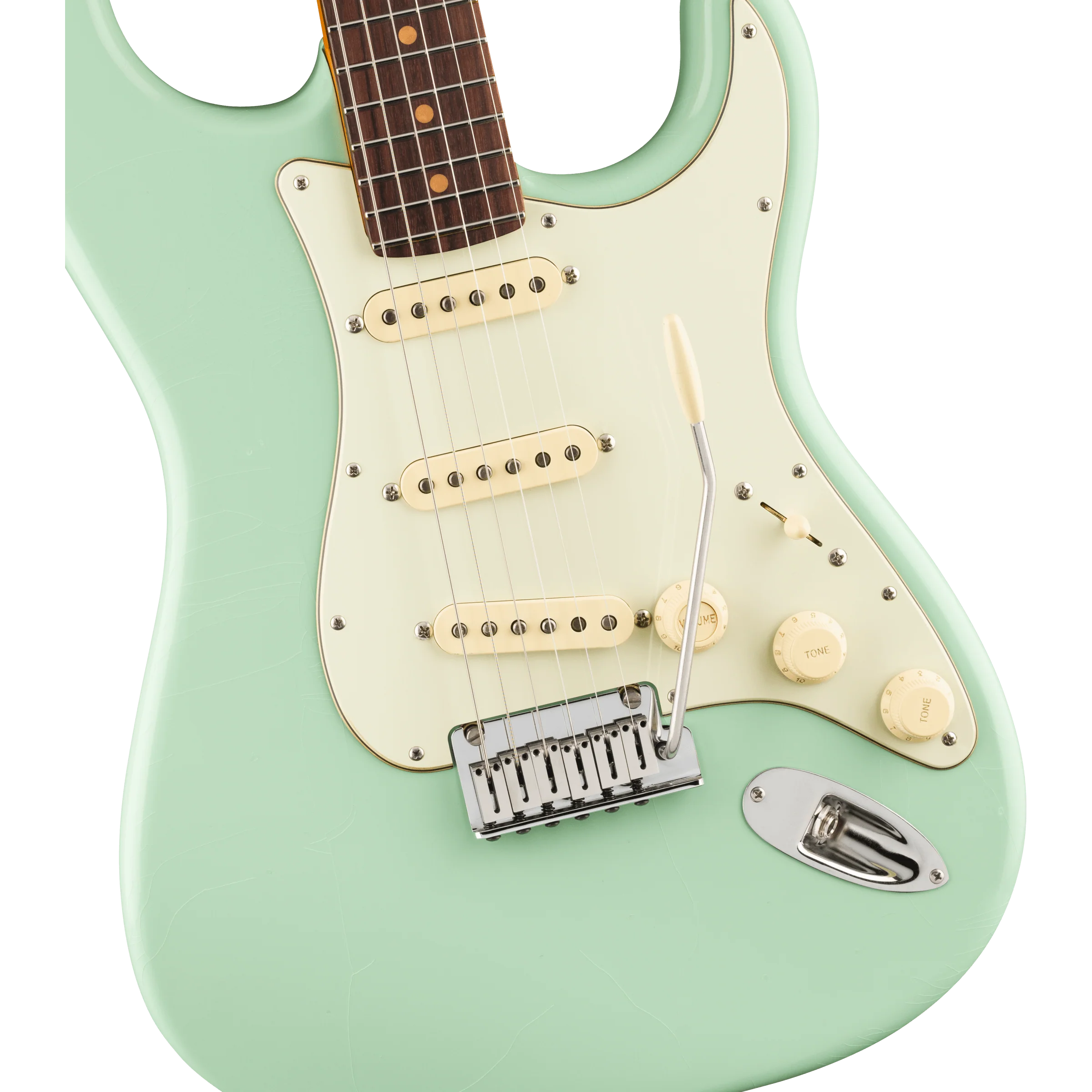 Fender - American Ultra Luxe Vintage '60s StratocasterĀ® - Rosewood Fingerboard - Surf Green - 011-8220-857 - Image 3