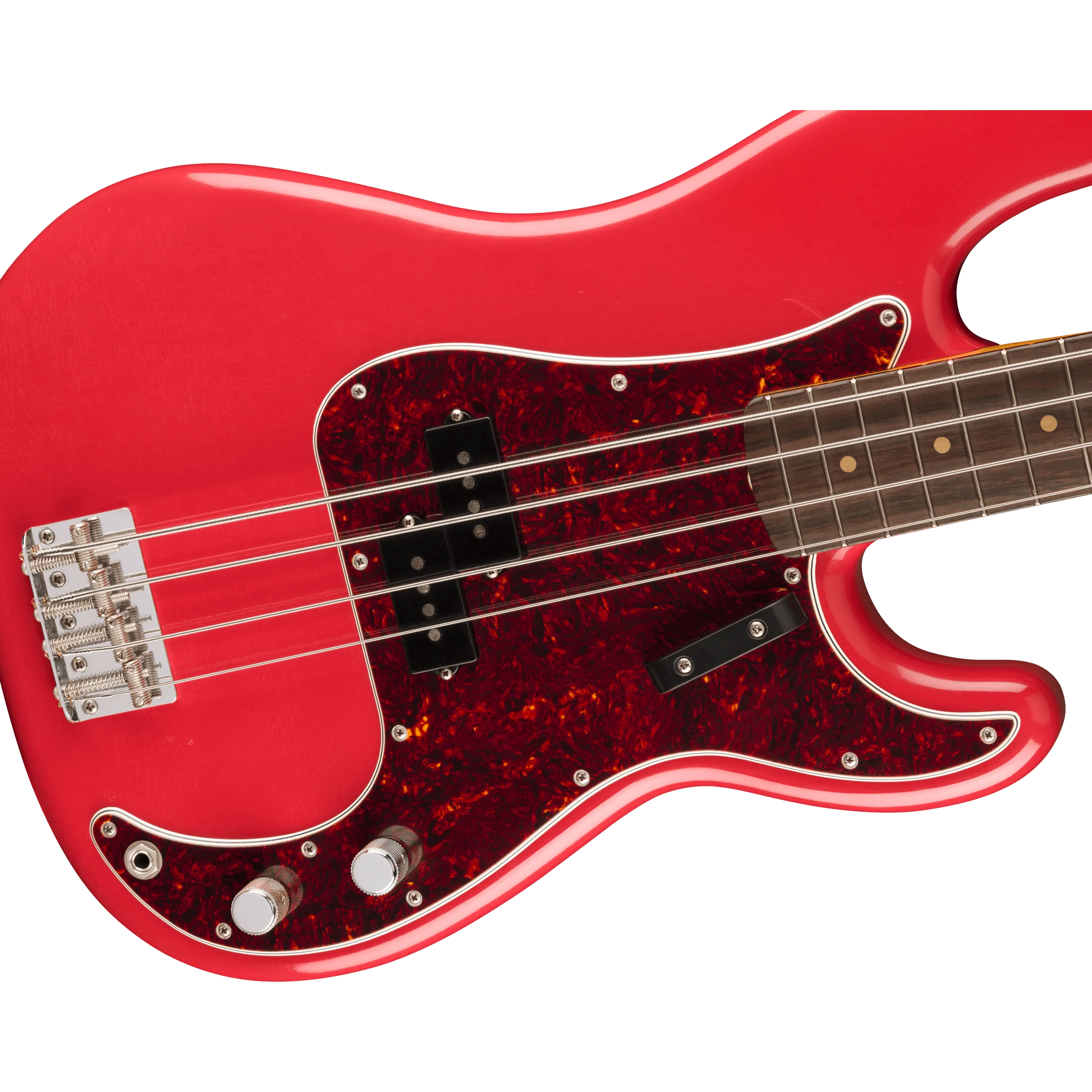 Fender - Limited Edition Limited Edition Vintera® II Road Worn® '60s Precision Bass® - Rosewood Fingerboard - Fiesta Red - 014-9090-340 - Image 3