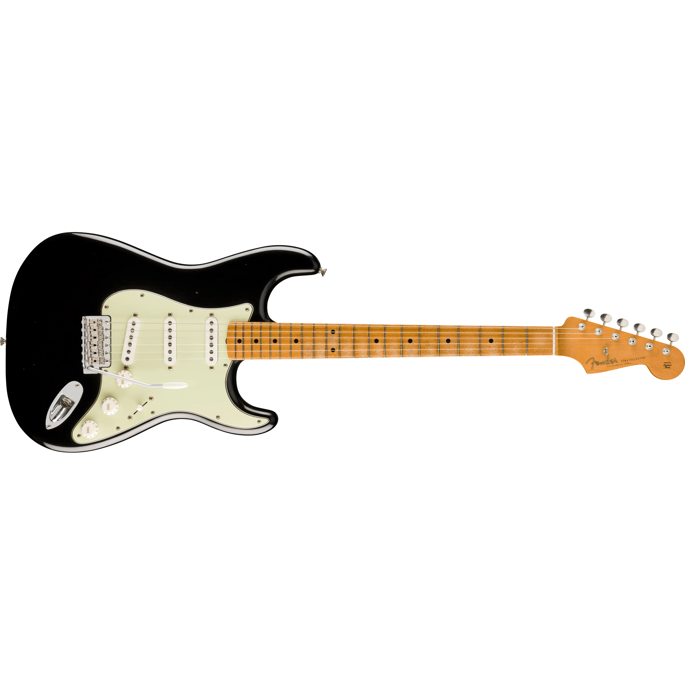 Fender - Limited Edition Vintera® II Road Worn® '60s Stratocaster® - Maple Fingerboard - Black - 014-8082-306