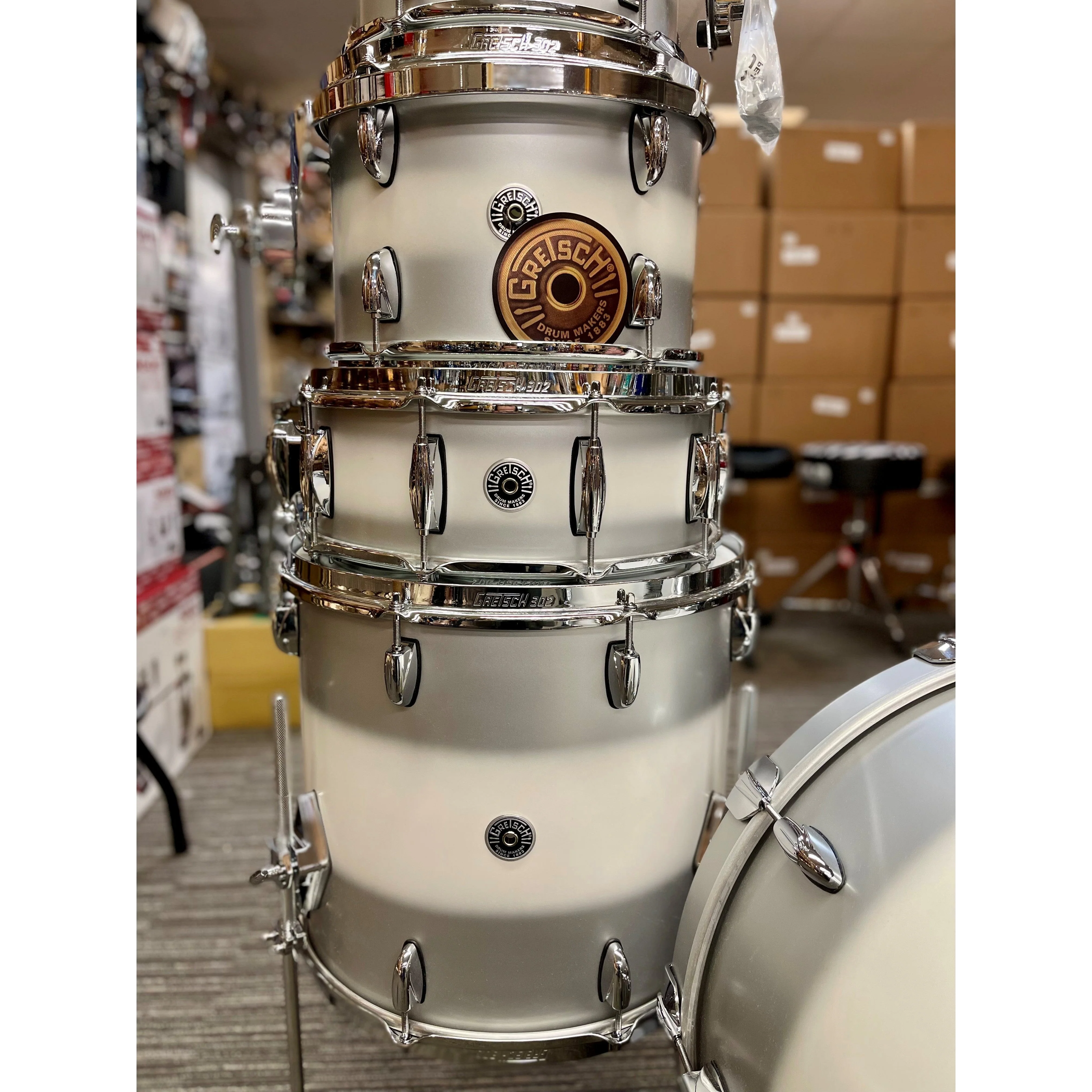 Gretsch - Brooklyn 5-Piece Shell Kit Silver Mist Duco - Image 3
