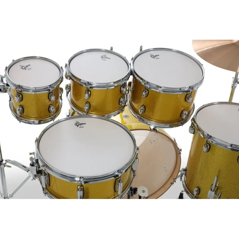 Gretsch - Catalina Maple CM2 7-Piece Drum Shell Pack - Lemon Sparkle - CM2-E627-LS - Image 10