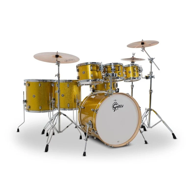 Gretsch - Catalina Maple CM2 7-Piece Drum Shell Pack - Lemon Sparkle - CM2-E627-LS - Image 2