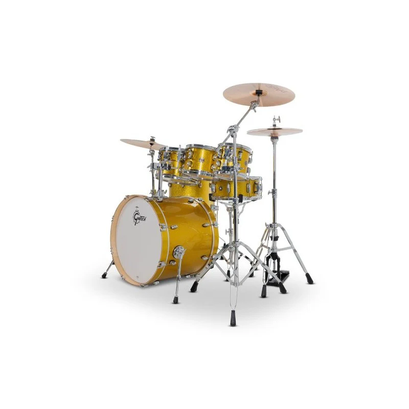 Gretsch - Catalina Maple CM2 7-Piece Drum Shell Pack - Lemon Sparkle - CM2-E627-LS - Image 4