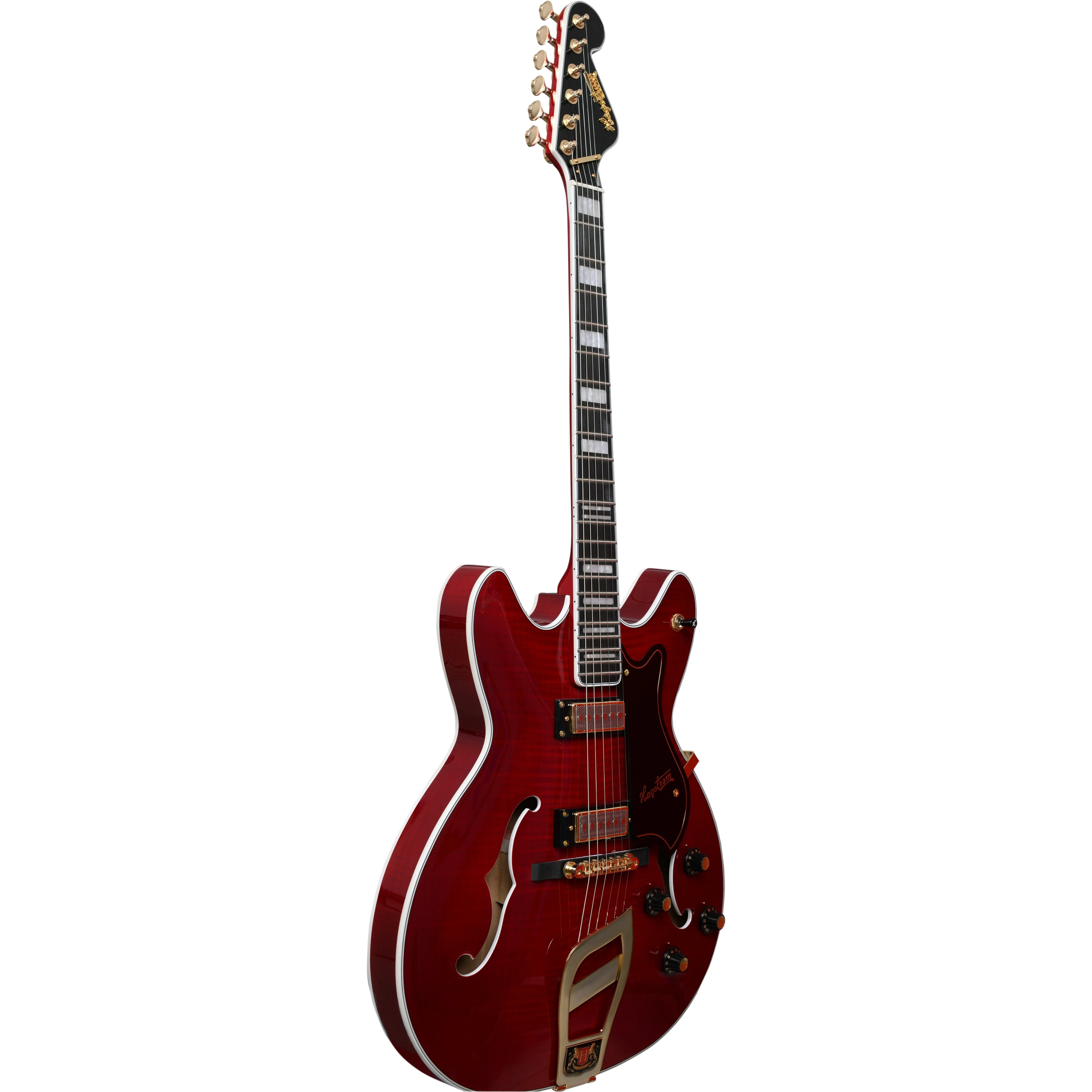 Hagstrom - 67’ Viking II Electric Guitar - Wild Cherry Transparent - Image 2