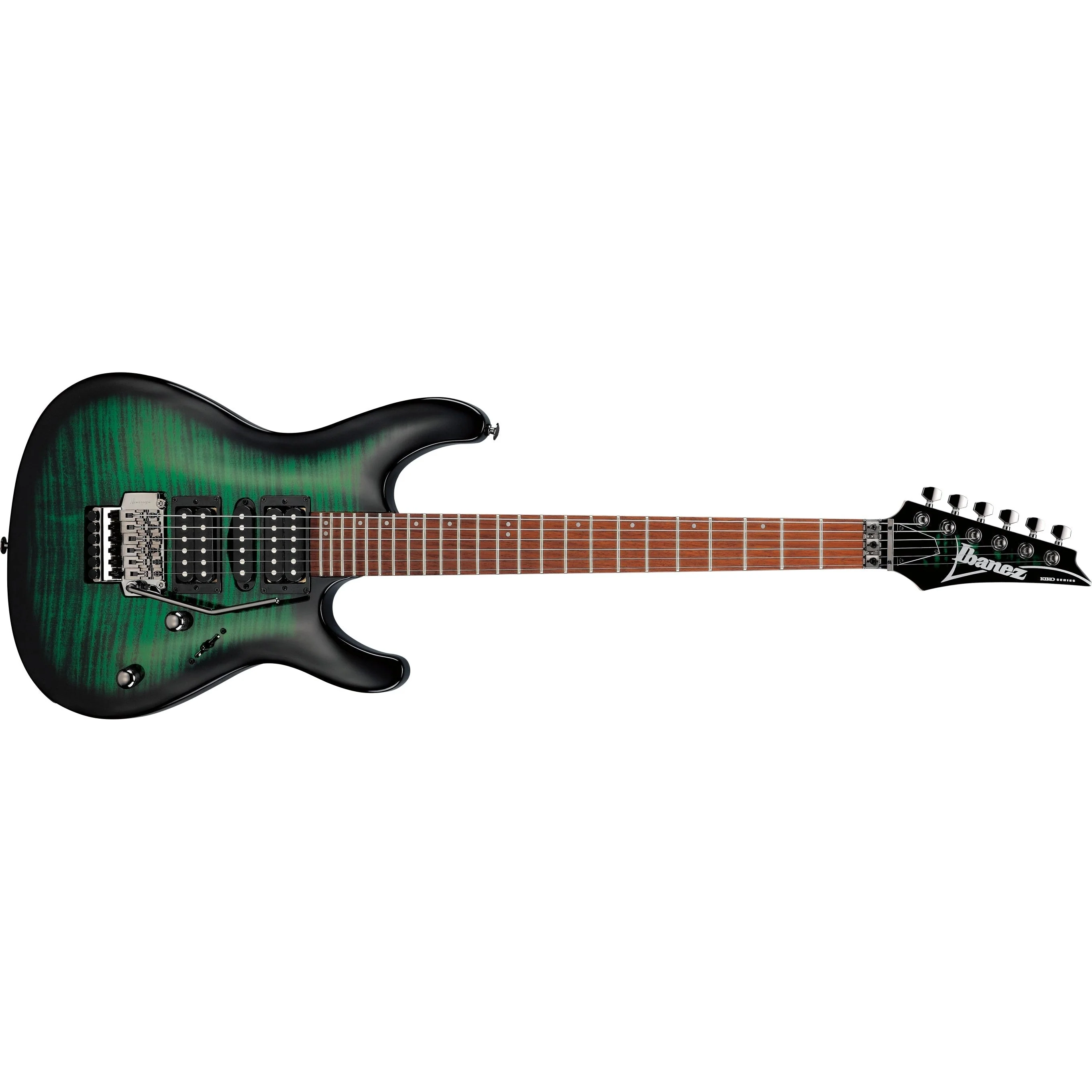 Ibanez - Kiko Loureiro Signature 6str Electric Guitar - Transparent Emerald Burst - KIKOSP3TEB