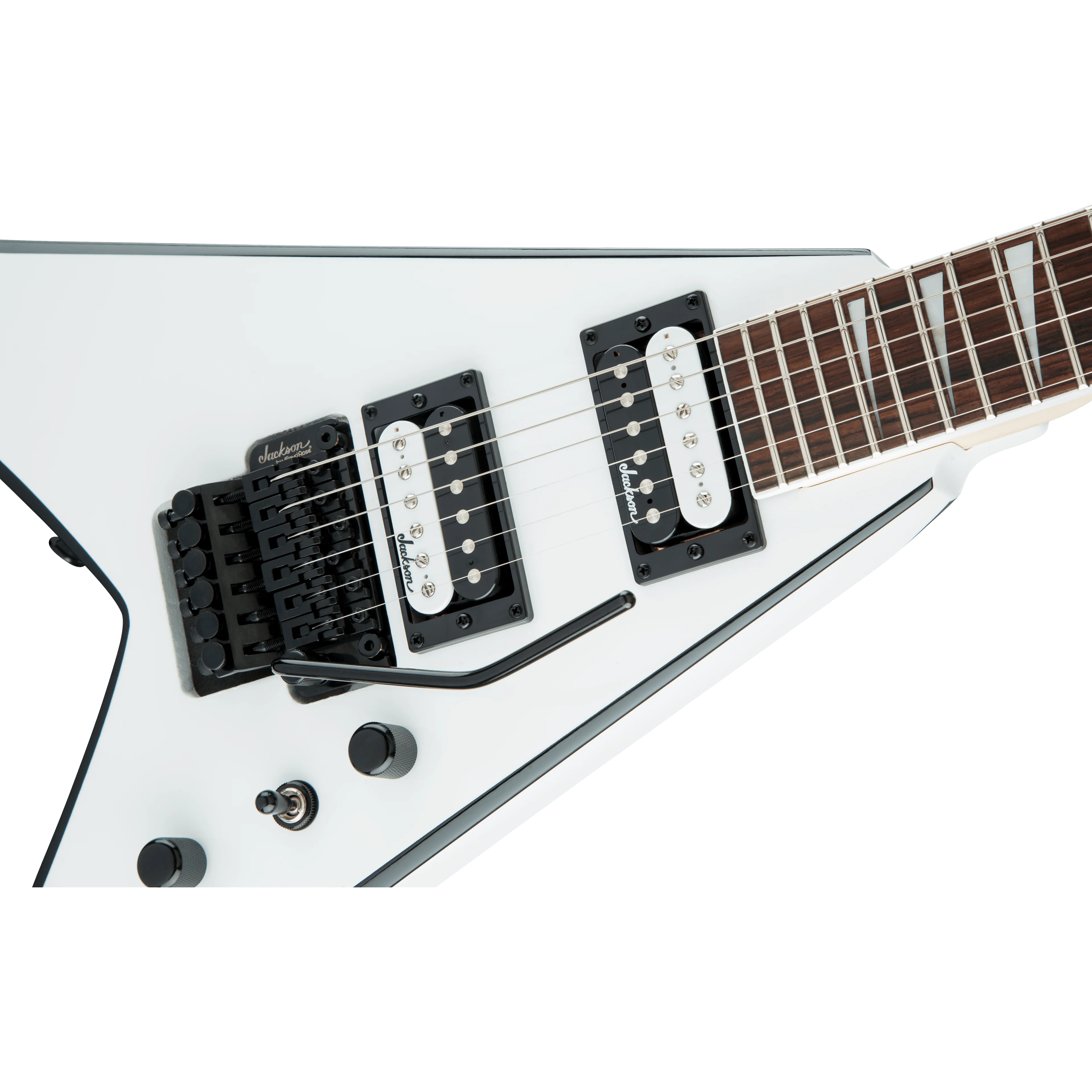 Jackson - JS Series King V™ JS32 - Amaranth Fingerboard - White with Black Bevels - 291-0224-577 - Image 5