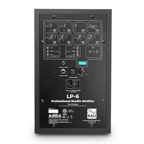 Kali Audio - LP-6V2 - 2-Way 6.5" Powered Studio Monitor - Black (Each) - Image 2