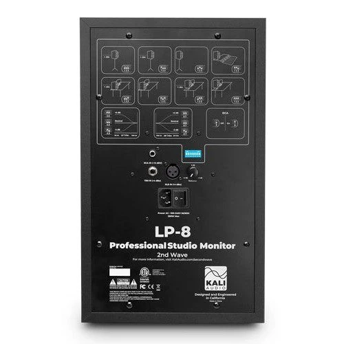 Kali Audio - LP-8V2 - 2-Way 8" Powered 100W Studio Monitor - Black (Each) - Image 3