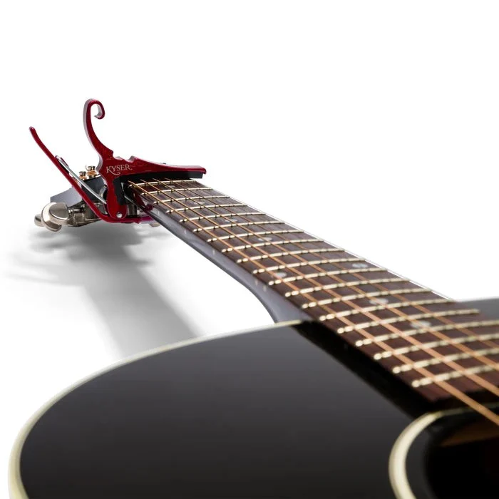 Kyser - Quick-Change Acoustic Guitar Capo - Red - KG6RA - Image 3
