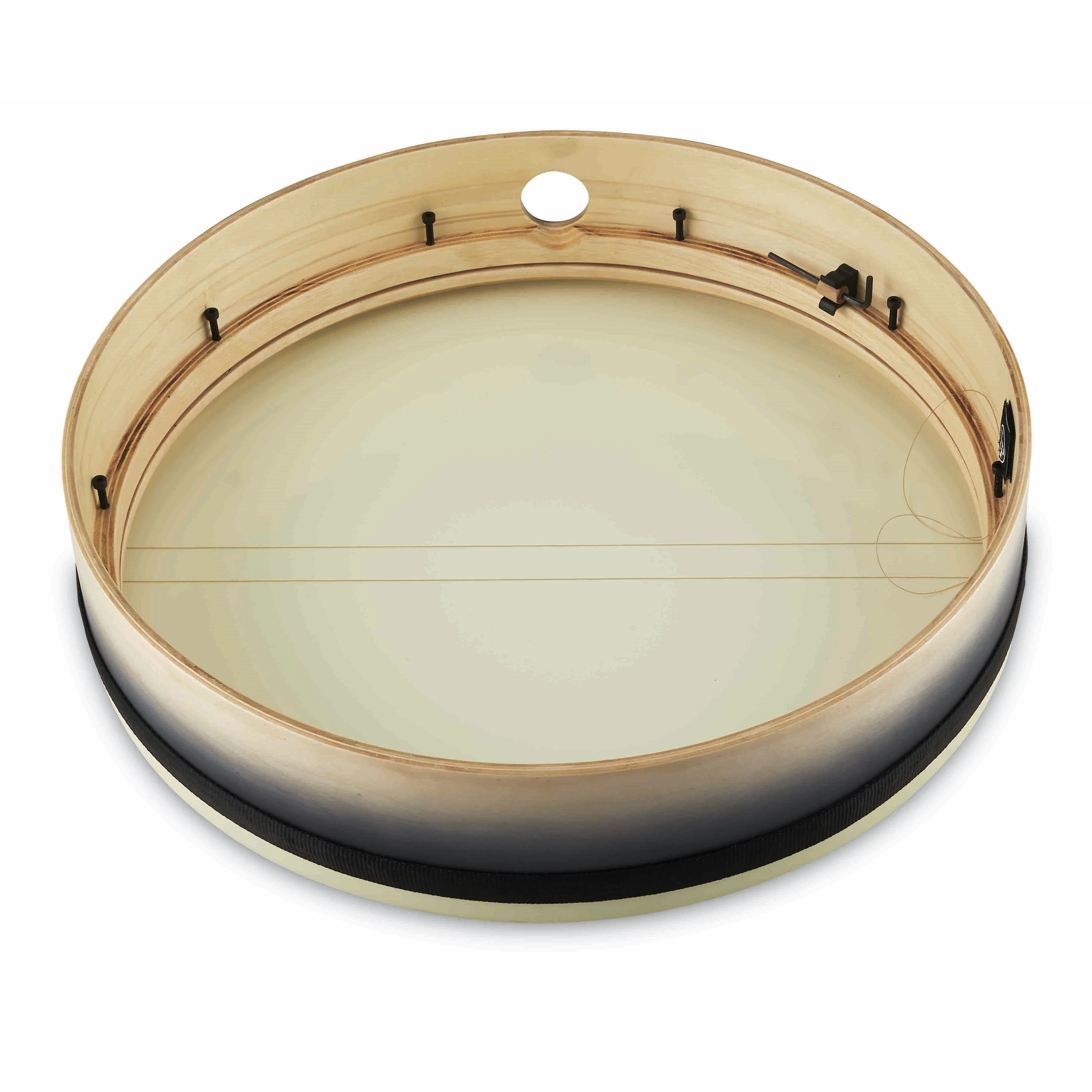 LP (Latin Percussion) - 18" x 4" Tunable Bendir Frame Drum - Black Fade  - LP5030BF - Image 3