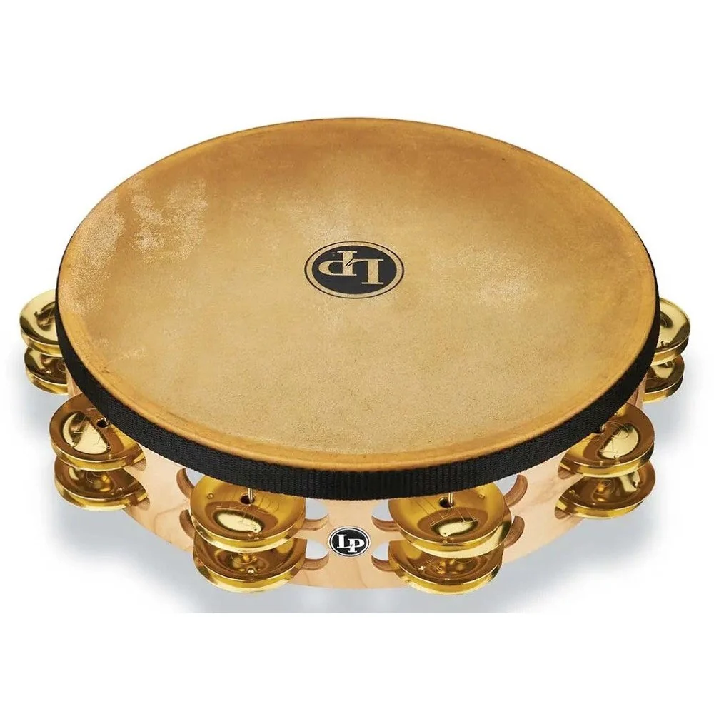 LP (Latin Percussion) - Pro 10 Double Row Headed Tambourine Bag-Brass LP384-BR