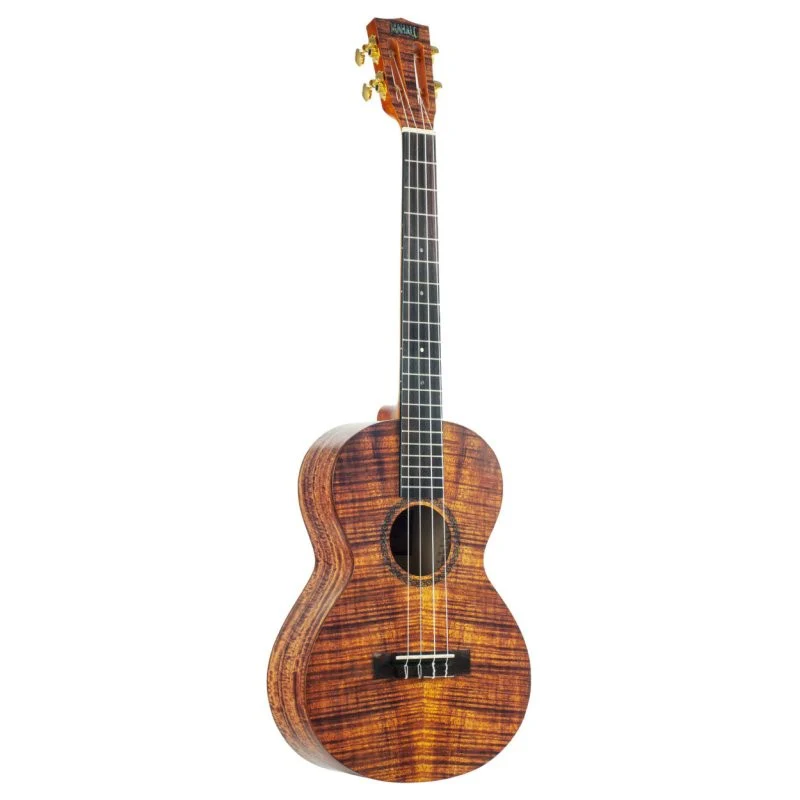 Mahalo Ukuleles - Artist Elite Series Photo Flame Koa Baritone Ukulele With Bag - Matt Finish - MA4KA