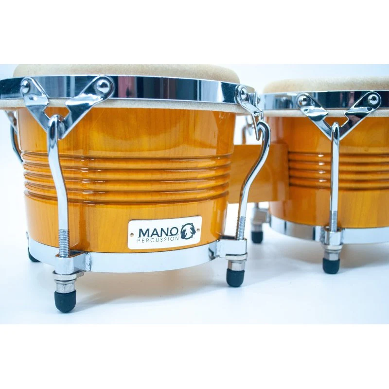 Mano Percussion - 7” & 8” Bongo Set With Traditional Rims, Natural - MP1778-NA - Image 4