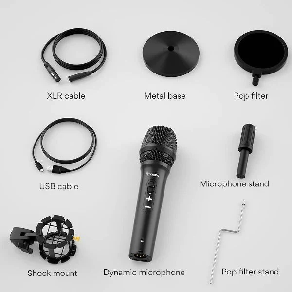 Maono - USB / XLR Cardioid Dynamic Broadcast Microphone  - AUHD300T - Image 2