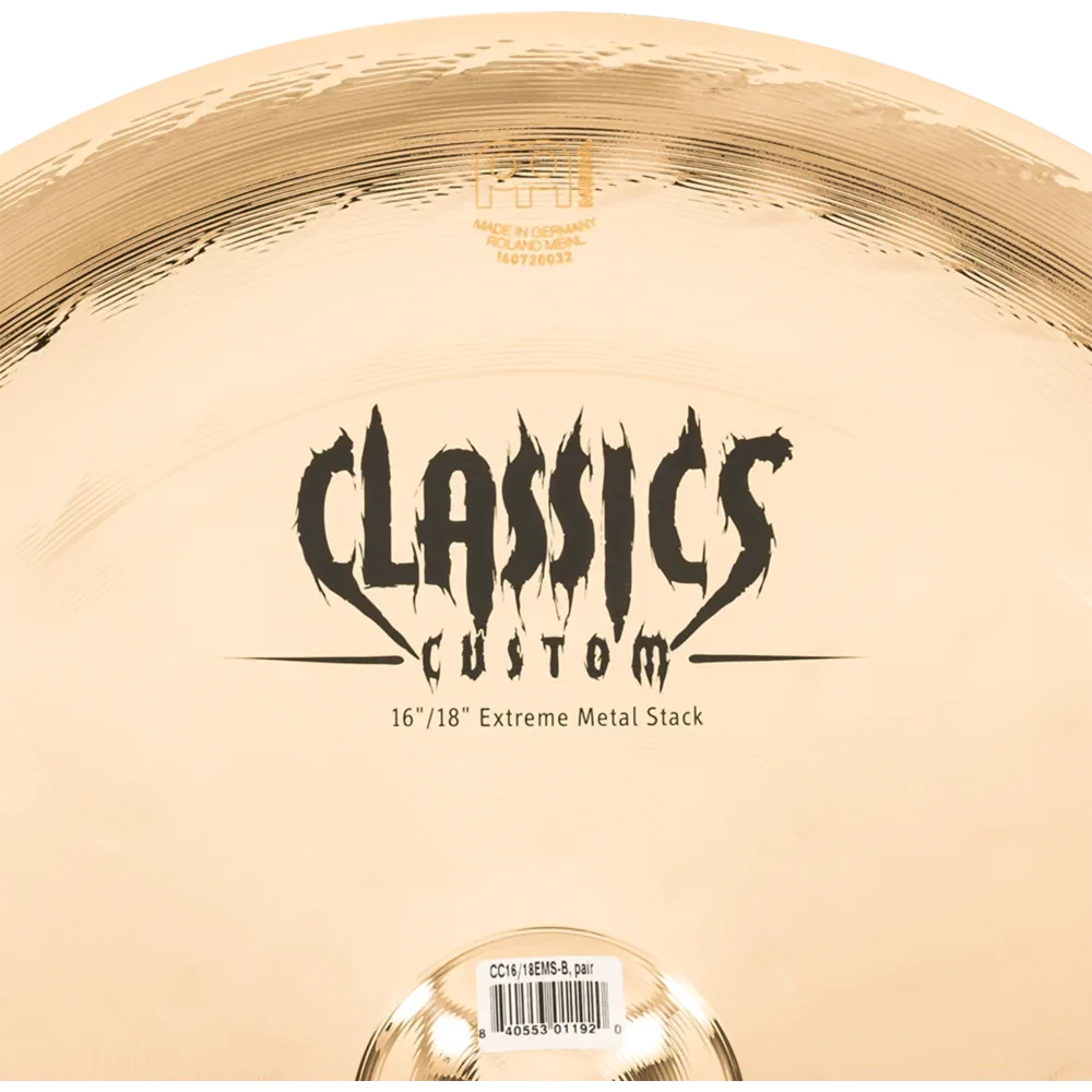 Meinl - Classics Custom Extreme Metal 16"/18" Extreme Metal Stack - CC16/18EMS-B - Image 9