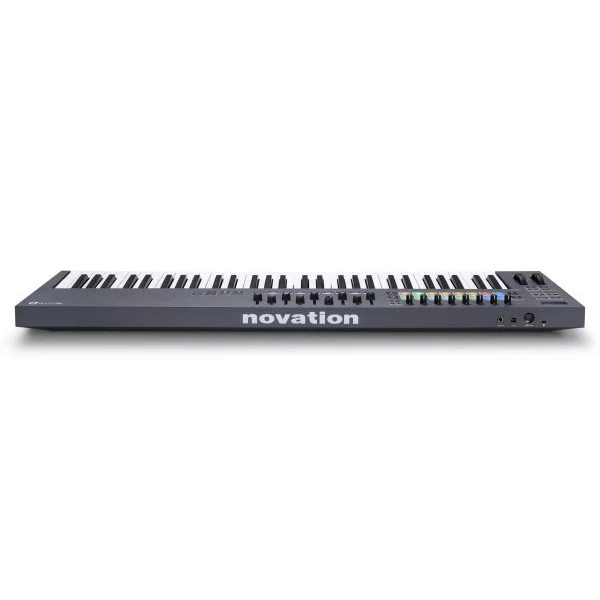 Novation - 61-Key MIDI Controller Keyboard with 16 RGB-backlit Pads, 8 Knobs, 9 Faders, and Pitch Bend - FLKEY-61 - Image 4