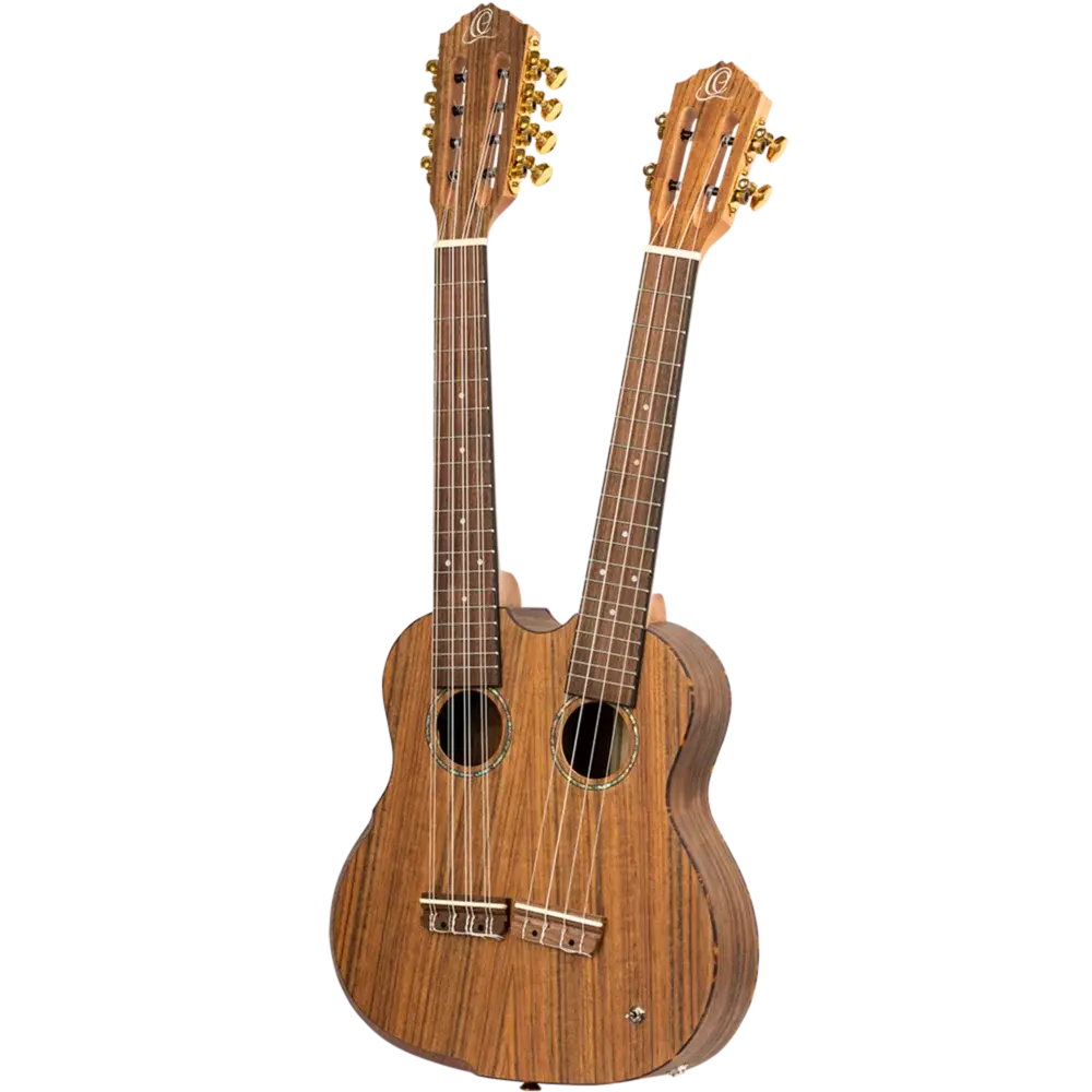 Ortega - Hydra - Tenor Double-Neck Ukulele Ovangkol Natural - Deluxe gig bag included - - Image 3