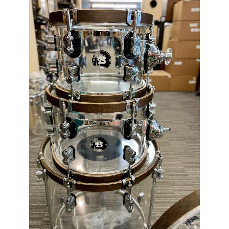 PDP - 25th Anniversary Limited Edition 4-Piece Shell Kit Clear Acrylic PDLT221425TH - Image 2