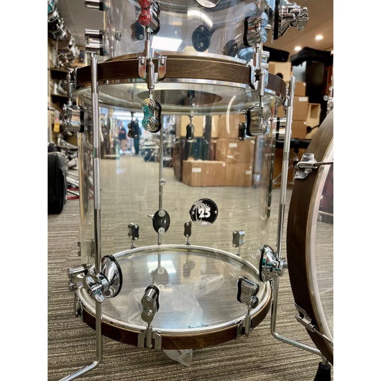 PDP - 25th Anniversary Limited Edition 4-Piece Shell Kit Clear Acrylic PDLT221425TH - Image 3