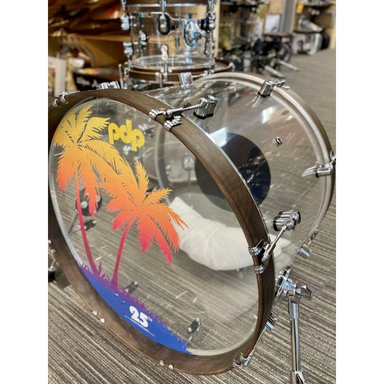 PDP - 25th Anniversary Limited Edition 4-Piece Shell Kit Clear Acrylic PDLT221425TH - Image 5