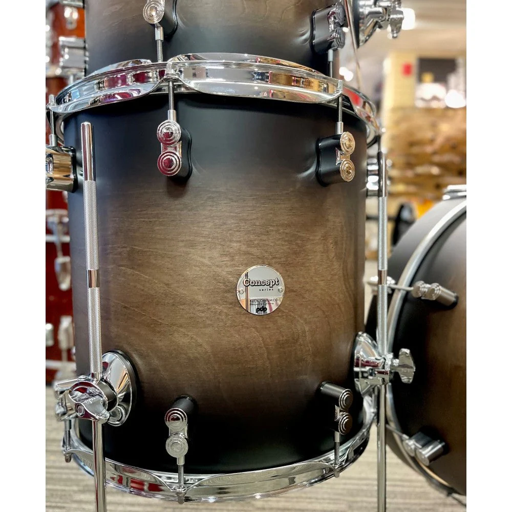 PDP - Concept Maple 3-Piece Shell Pack Charcoal Burst Lacquer PDCM18BPSCB - Image 4