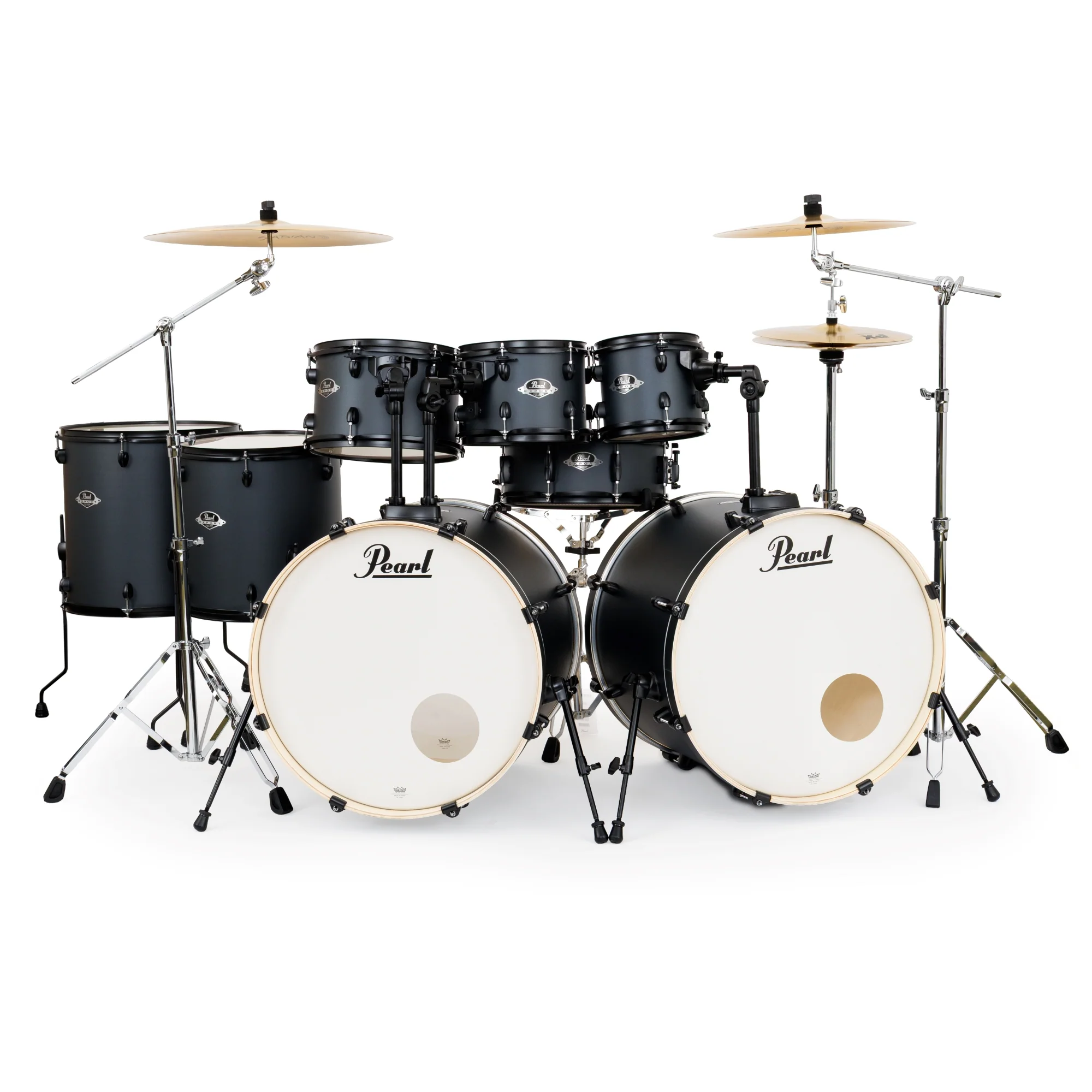 Pearl - Limited-Edition Export 8-Piece Drum Kit with Cymbals and HWP-834 Hardware Pack - Graphite Slate - EXX728SPNB866 - Image 2