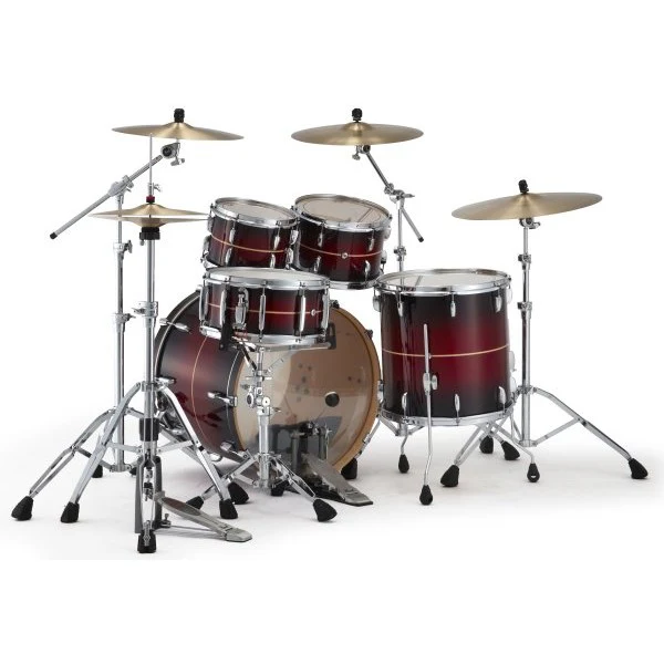 Pearl - PMX Series 4-Piece Drum Shell Pack, Red Stripe Burst - PMX924BEDPC836 - Image 2