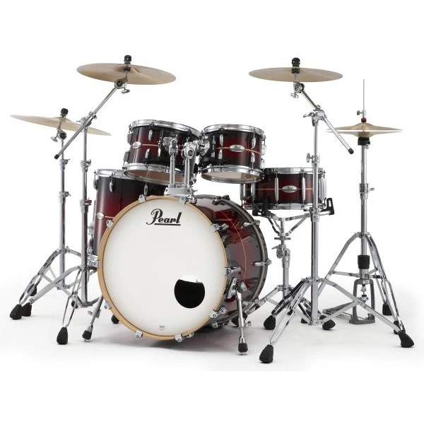 Pearl - PMX Series 4-Piece Drum Shell Pack, Red Stripe Burst - PMX924BEDPC836 - Image 4