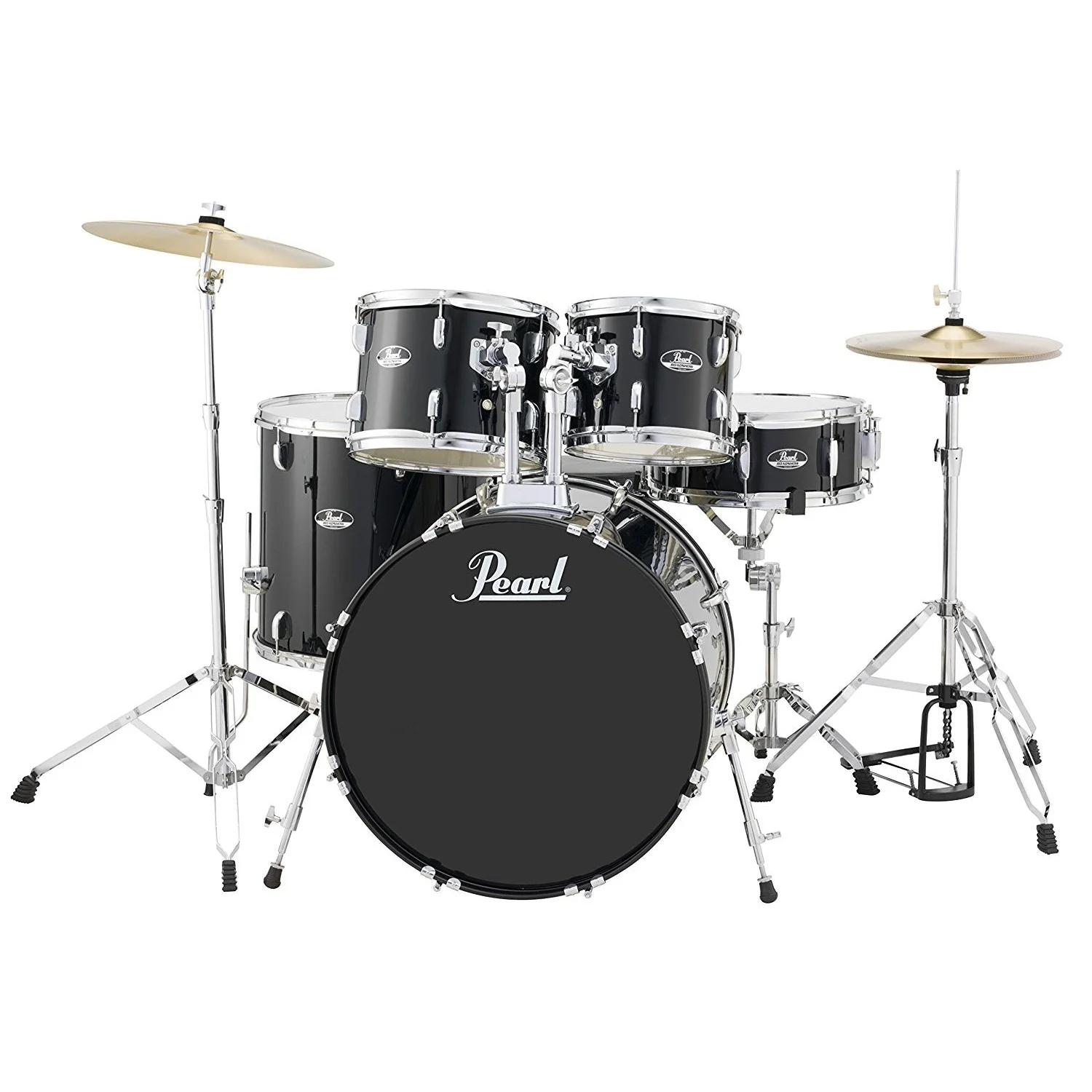 Pearl - Roadshow 5-Piece Drum Set Jet Black RS525SCC31 with Hardware & Cymbals