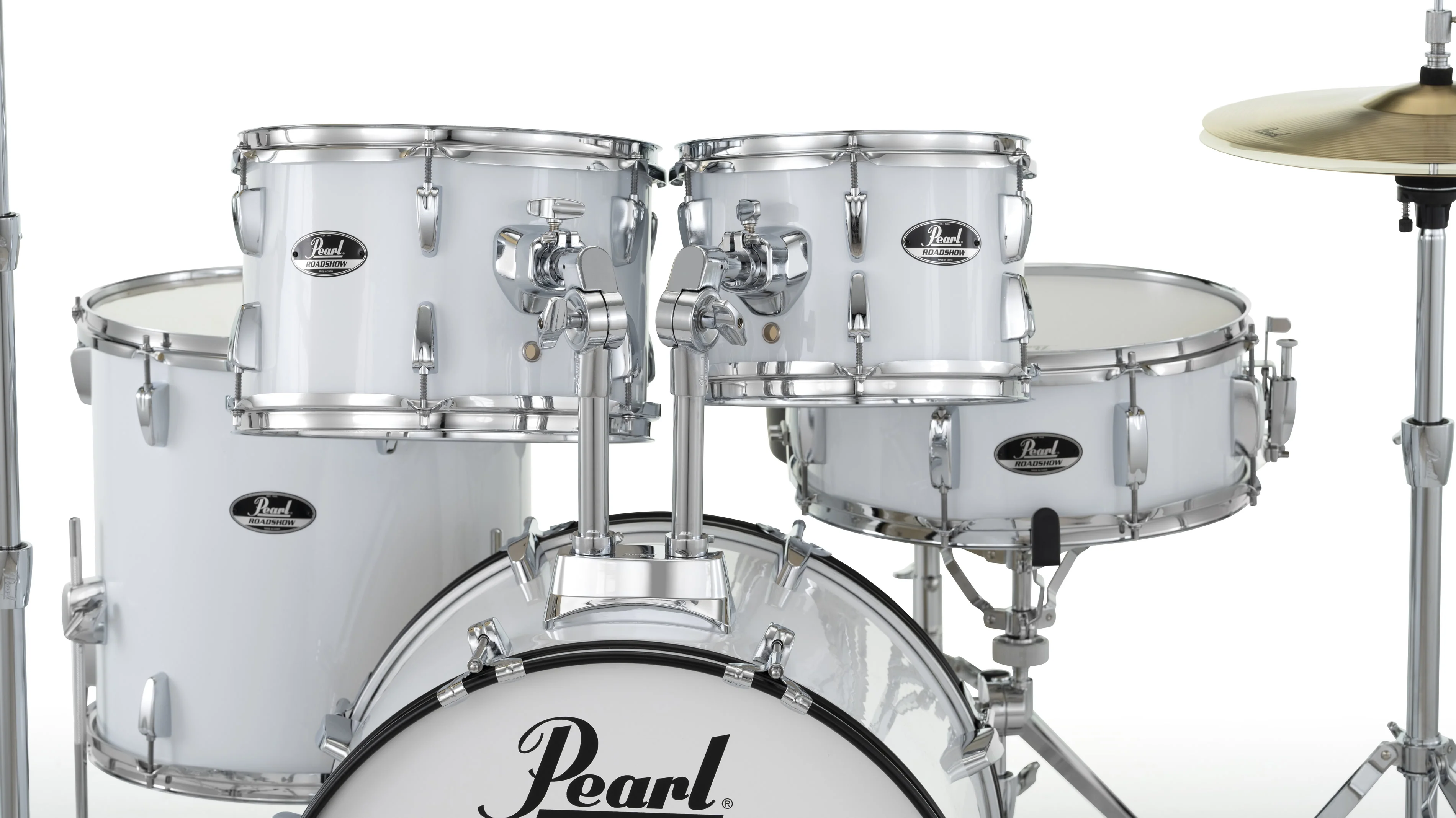 Pearl - RS525SC Roadshow 5-Piece Drum Set w/ Hardware & Cymbals - Pure White - 01-80336  - 01-80336 - Image 2