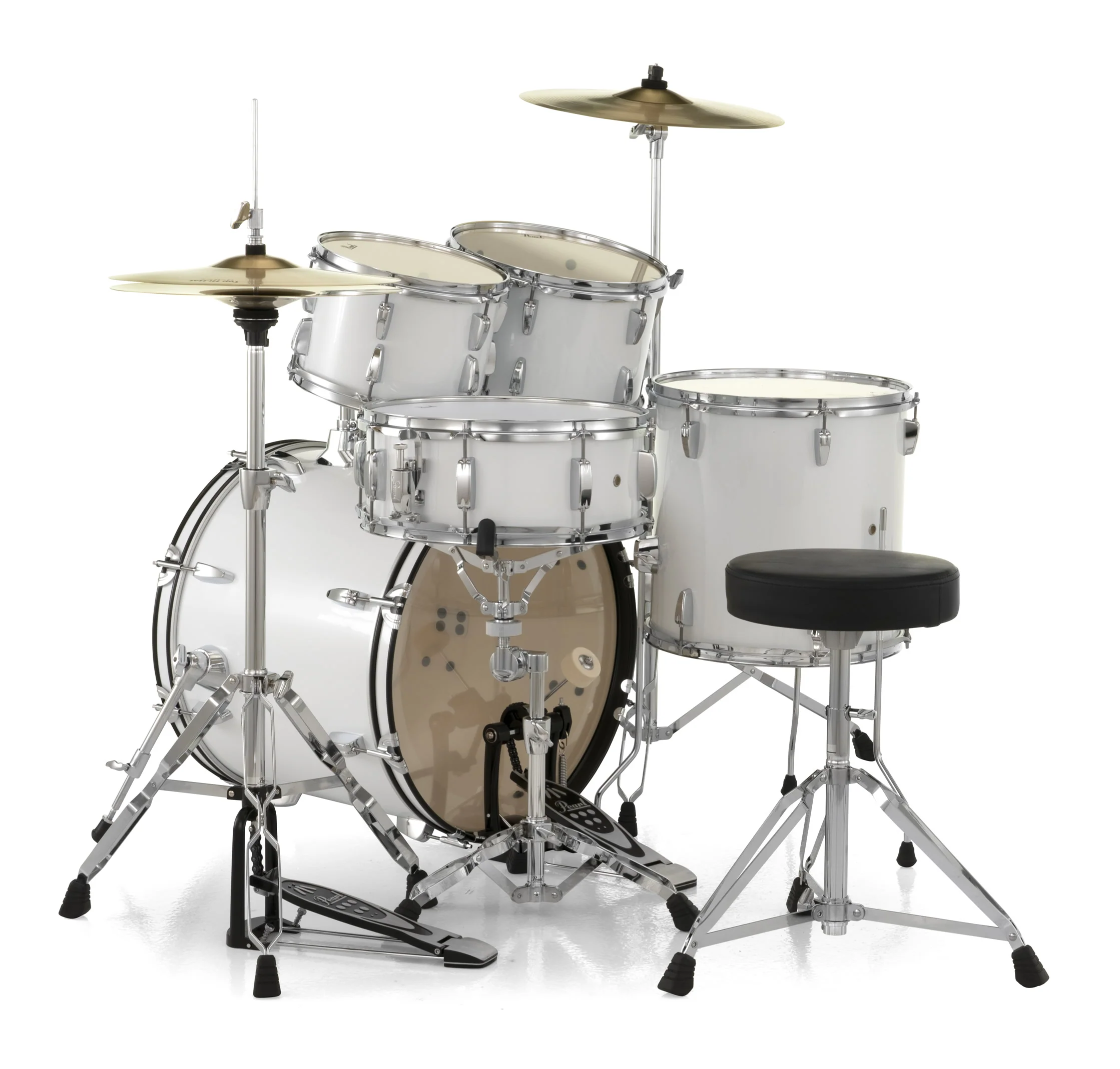 Pearl - RS525SC Roadshow 5-Piece Drum Set w/ Hardware & Cymbals - Pure White - 01-80336  - 01-80336 - Image 3