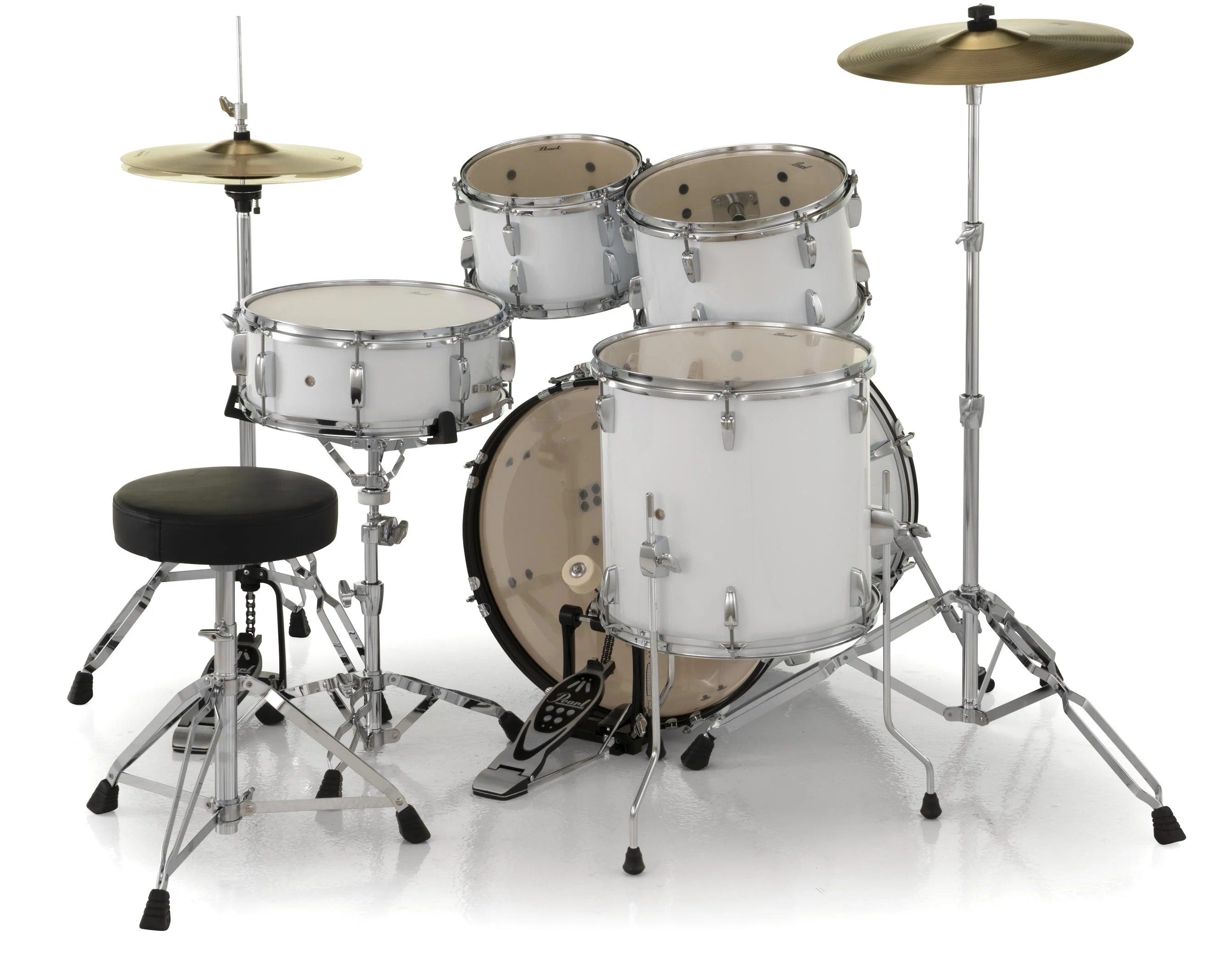 Pearl - RS525SC Roadshow 5-Piece Drum Set w/ Hardware & Cymbals - Pure White - 01-80336  - 01-80336 - Image 5