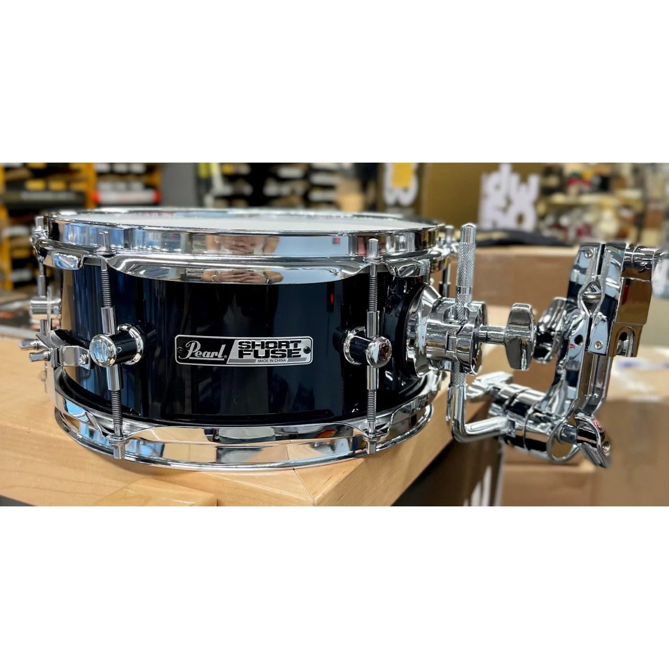 Pearl - Short Fuse Snare with Mount and Clamp 4.5x10 Black SFS10C31