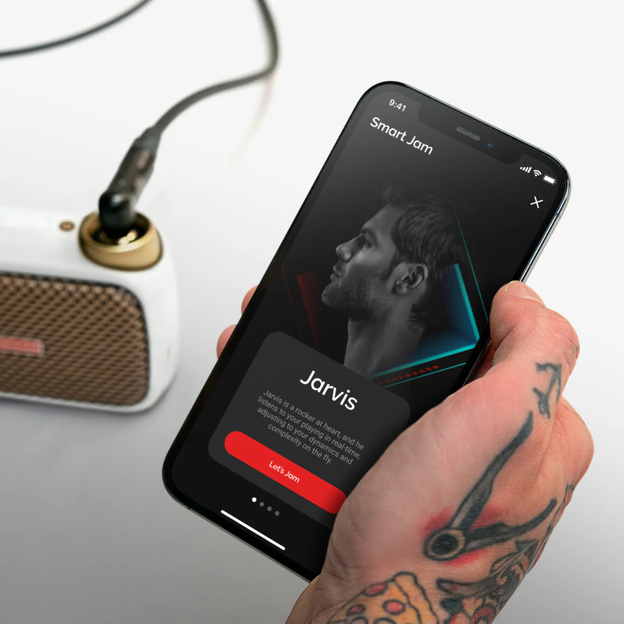 Positive Grid - Spark GO - Ultra-portable Smart Guitar Amp & Bluetooth® Speaker  - Pearl - Image 4