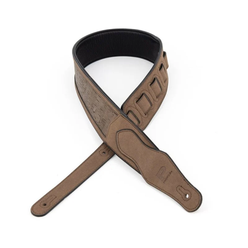 Profile - 2.5" Leather Padded Strap - Brown Cork - PGS-GL-4000-BR - Image 2