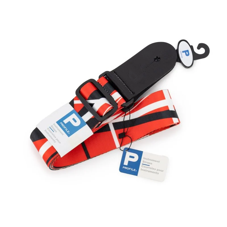 Profile - Terylene - Red Black White Stripe Printed Strap - PGS-NY-EVH-RBW - Image 9