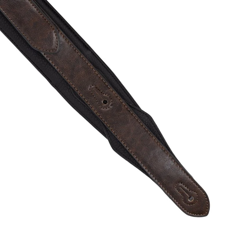 Profile - Western Strap with Brass Buckle - Brown Crocodile Pattern - PGS-EGL-6500-BR - Image 12