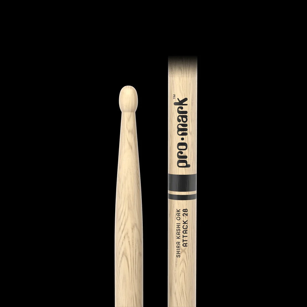Promark - Classic Attack 2B Shira Kashi Oak Drumstick, Oval Tip, 4-Pack - PW2BW-4P - Image 2