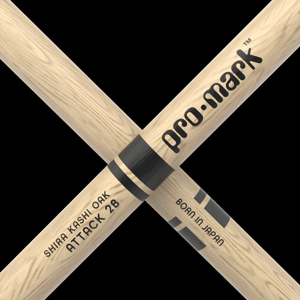 Promark - Classic Attack 2B Shira Kashi Oak Drumstick, Oval Tip, 4-Pack - PW2BW-4P - Image 5