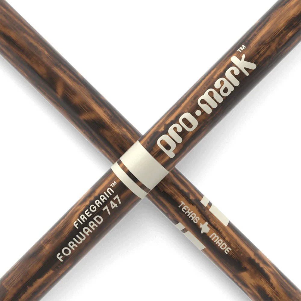 ProMark - Classic Forward 747 FireGrain 5A Hickory Drumstick - Oval Wood Tip - TX747W-FG - TX747W-FG - Image 4
