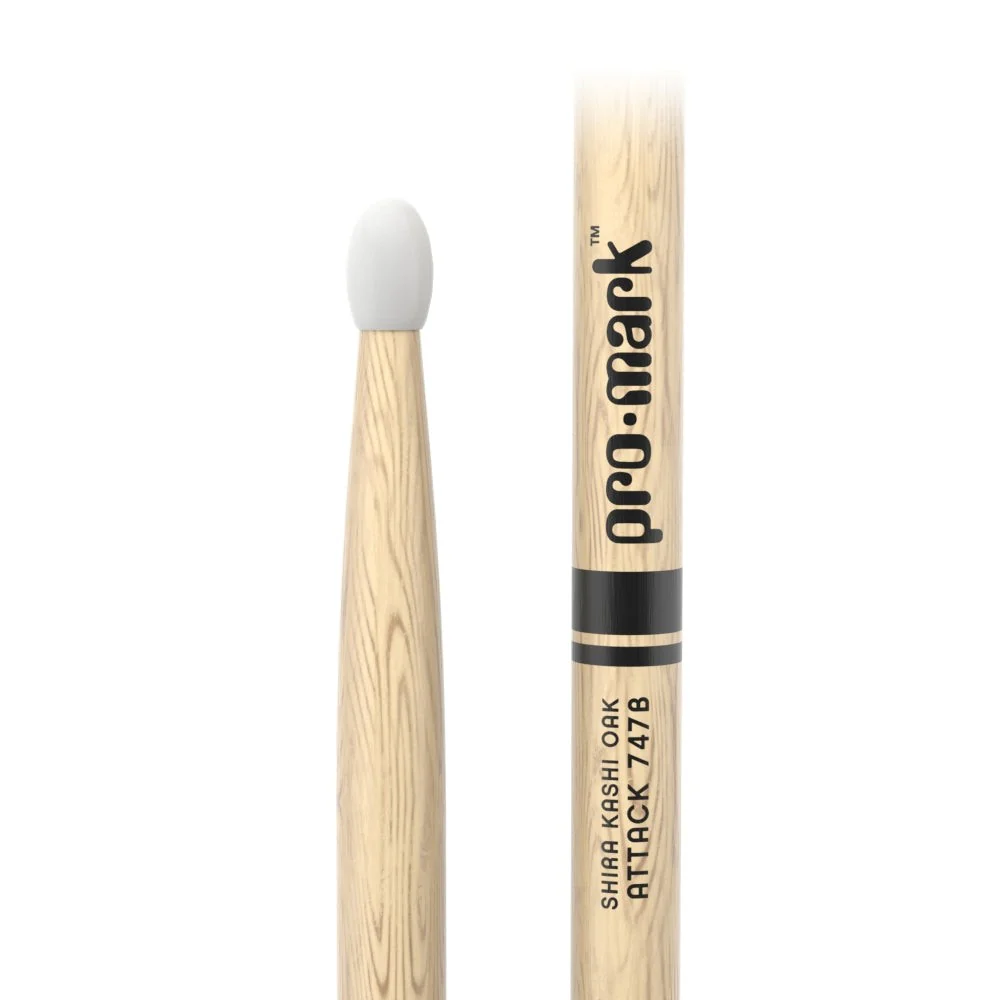 Promark - Shira Kashi Oak 747B "Super Rock" Nylon Tip drumstick   PW747BN - Image 5