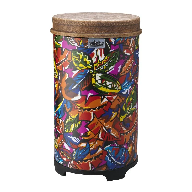 Remo - 50-Series Tubano® Drum - Pre-Tuned - Tropical Leaf - 14" - TU-0514-09