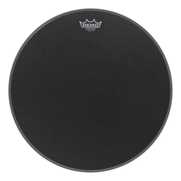 Remo - Powerstroke® P3 Black Suede™ Bass Drumhead, 18" | P3-1818-ES - Image 2