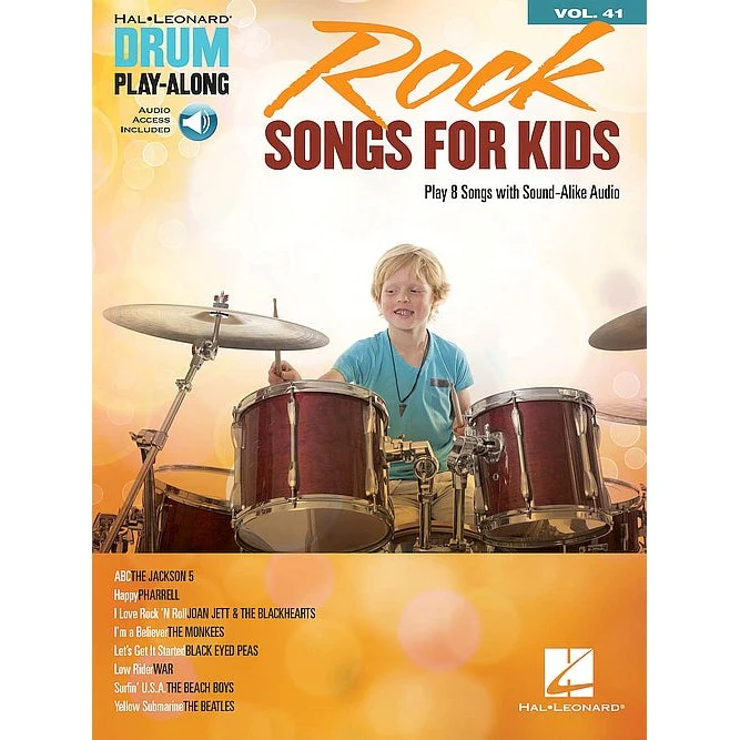 Rock Songs For Kids - Drum Play-Along Vol.41
